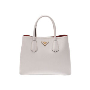 Prada Double Bag Off White Saffiano Handbag Strap